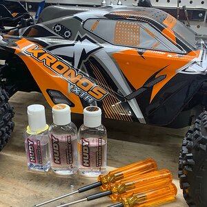 Team Corally Kronos XTR differential service. Front center and rear.