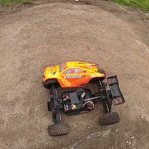 Team Corally Kronos XTR first bash on 4s